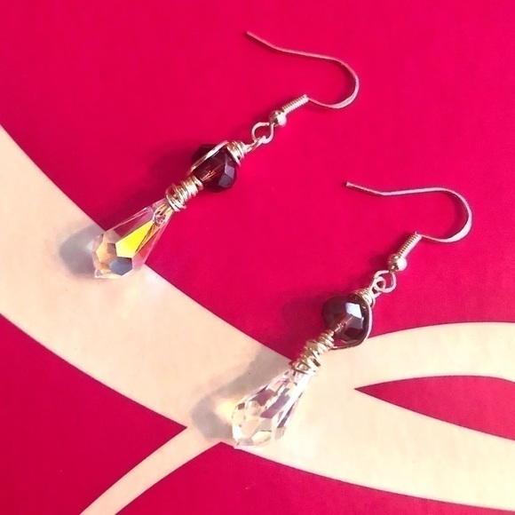 𝅺SWAROVSKI Sterling Silver Earrings Genuine Handcrafted - Picture 9 of 11